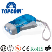 plastic 2 led hand press dynamo flashlight torch TP-318B